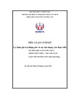 (TIỂU LUẬN) TIỂU LUẬN CUỐI kỳ lý luận giá trị thặng dư và sự vận dụng vào thực tiễn