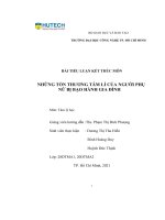 (Tiểu Luận) Tiểu Luận Kết Thúc Môn Những Tổn Thương Tâm Lí Của Người Phụ Nữ Bị Bạo Hành Gia Đình.pdf