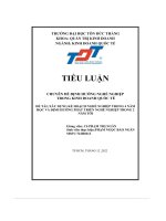 (Tiểu luận) đề tài xây dựng kế hoạch nghề nghiệp trong 4 nămhọc và định hướng phát triển nghề nghiệp trong 2năm tới