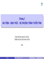 Bài giảng Đại số Bài 5  Ma trận Đại học Bách Khoa Hà Nội