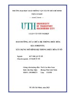 Bảo dưỡng, sửa chữa hệ thống điều hòa Kia Sorento. Xây dựng mô hình hệ thống điều hòa ô tô