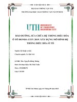 Bảo dưỡng, sửa chữa hệ thống điều hòa ô tô honda city 2019  xây dựng mô hình hệ thống điều hòa ô tô