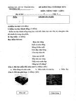 Bộ đề kiểm tra học kì 1 lớp 1 sách kết nối tri thức bộ số 1 file pdf