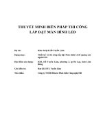 Thuyết minh biện pháp thi công lắp đặt màn hình LED quảng cáo ngoài trời
