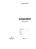 Sổ kế hoạch giảng dạy dành cho cấp tiểu học