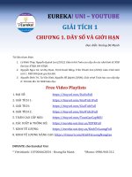 Eureka Uni Giải Tích 1 Ch1 P2 Xét Sự Hội Tụ Phân Kì Của Dãy Số Biết Số Hạng Tổng Quát (1).Pdf