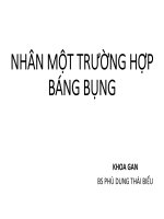 NHÂN MỘT TRƯỜNG HỢP BÁNG BỤNG