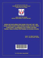 Đánh giá khả năng ứng dụng của hạt vật liệu nano vàng dạng phân nhánh (auns) và cấu trúc core shell (aunsag) của chúng với bạc trong tăng cường phổ raman và kháng khuẩn