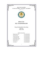 (Tiểu luận) báo cáo dự án kinh doanh dự án cửa hàng kem tươi fg ice cream