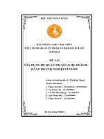 (Tiểu luận) đề tài   xây dựng hệ quản trị quan hệ kháchhàng doanh nghiệp vinfast