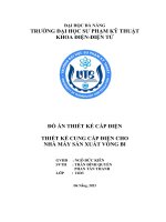 ĐỒ ÁN THIẾT KẾ CUNG CẤP ĐIỆN