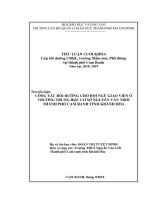 tiểu luận cán bộ quản lý giáo dục công tác bồi dưỡng cho đội ngũ giáo viên ở trường trung học cơ sở nguyễn văn trỗi thành phố cam ranh tỉnh khánh hòa