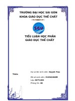 Bài tiểu luận học phần giáo dục thể chất