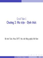 Lý thuyết Toán Kinh Tế Cơ Sở 1