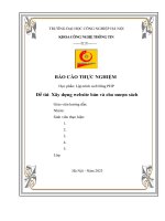 BTL/ Đồ án môn PHP(9đ)  Bán và cho mượn sách  kèm phần mềm