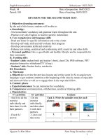 Giáo án anh văn lớp 6 tuần 34