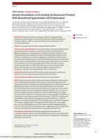 Mối liên quan di truyền của các protein tim mạch tuần hoàn với chứng tăng huyết áp thai kỳ và tiền sản giật