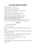 Trắc nghiệm môn tài chính dn 1 phần 3 trên 3