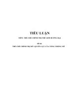 Tiểu luận   thể chế chính trị thế giới đương đại   thể chế chính trị mỹ quyền lực của tổng thống mỹ