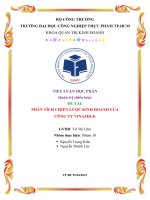 Phân tích chiến lược kinh doanh của công ty vinamilk