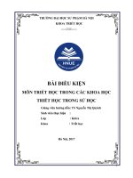 Bài điều kiện môn triết học trong các khoa học triết học trong sử học