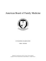 Bộ câu hỏi american board of family medicine