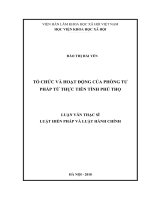 Luận văn thạc sĩ luật học tổ chức và hoạt động của phòng tư pháp từ thực tiễn tỉnh phú thọ