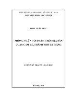 Luận văn thạc sĩ luật học phòng ngừa tội phạm trên địa bàn quận cẩm lệ thành phố đà nẵng