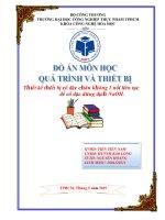 Đồ án môn học quá trình và thiết bị thiết kế thiết bị cô đặc chân không 1 nồi liên tục để cô đặc dung dịch naoh