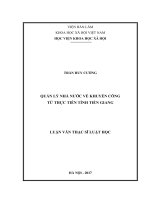 Luận văn thạc sĩ luật học  quản lý nhà nước về khuyến công từ thực tiễn tỉnh tiền giang