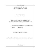 Luận văn thạc sĩ luật học  quản lý nhà nước về lý lịch tư pháp từ thực tiễn tại các tỉnh miền núi phía bắc