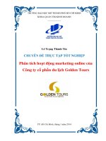 Chuyên đề thực tập tốt nghiệp phân tích hoạt động marketing online của công ty cổ phần du lịch golden tours