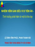 NHIỄM VIÊM GAN SIÊU VI B TIỀM ẨN  Tình huống phát hiện từ một lá thư tay