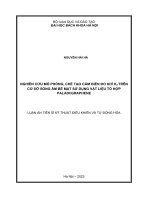 Nghiên cứu mô phỏng, chế tạo cảm biến đo khí H­2 trên cơ sở sóng âm bề mặt sử dụng vật liệu tổ hợp Paladi/Graphene