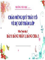 Bài 5   bảng nhân 3, bảng chia 3 (t1)