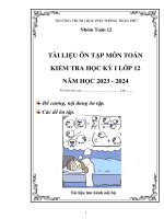 Tài Liệu Ôn Tập Học Kì 1 Môn Toán Lớp 12.Pdf