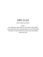 Tiểu luận môn chính sách công chính sách và thành tựu giáo dục singapore  những bài học kinh nghiệm cho việt nam  xong