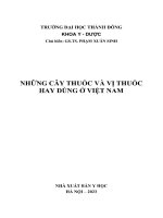 Những cây thuốc và vị thuốc hay dùng ở Việt Nam (2023)