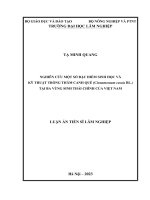 Nghiên cứu một sô đặc điểm sinh học và kỹ thuật trồng thâm canh Quế (Cinnamomum cassia) tại ba vùng sinh thái chính của Việt Nam