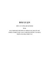 1  bai luan   quan điểm hồ chí minh về thời kỳ quá độ lên chủ nghĩa xã hội ở việt nam và phương hướng vận dụng trong giai đoạn hiện nay