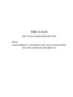 Trách nhiệm của người đứng đầu cơ quan hành chính nhà nước ở tỉnh bắc ninh hiện nay