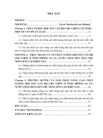 Khóa luận  “chất lượng đội ngũ cán bộ chủ chốt của tỉnh phông sa lỳ, nước cộng hòa dân chủ nhân dân lào hiện nay