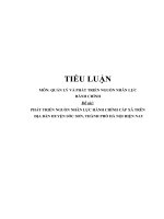 Phát triển nguồn nhân lực hành chính cấp xã trên địa bàn huyện sóc sơn, thành phố hà nội hiện nay