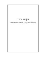 1  kỹ năng điều tra xã hội học chính trị