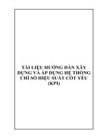 Xây dựng và áp dụng chỉ số hiệu suất cốt yếu kpi