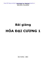 Bài giảng hóa đại cương 1 cơ sở lý thuyết và cấu tạo chất