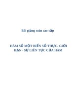 Bài giảng toán cao cấp   hàm số một biến số thực  giới hạn   sự liên tục của hàm