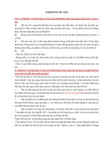 Đề cương maketing du lịch 2020