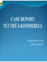 Báo cáo lâm sàng Túi thừa kommerell