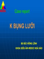 Case report lâm sàng K BỤNG LƯỠI